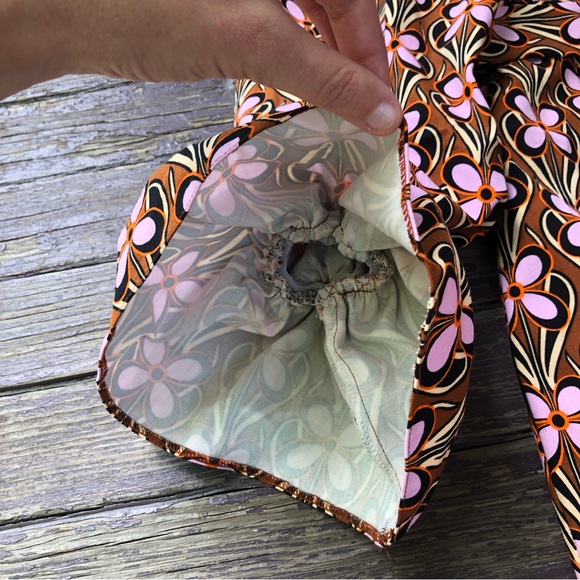 ASOS Luxe Extreme Sleeve Belted Mini Dress Retro Floral Off Shoulder - Picture 9 of 16